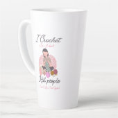 Funny Crochet Quote Yarn Lover Design Latte Mok (Linkerhoek)