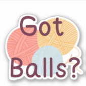 Funny Crochet Sticker (Voorkant)