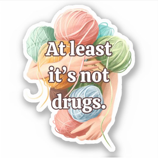 Funny Crochet Sticker (Voorkant)