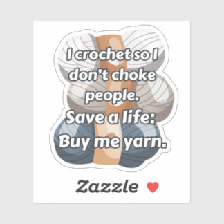 Funny Crochet Sticker