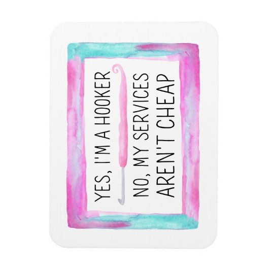 Funny Crochet Waterverf Magneet (Verticaal)