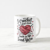 Funny Crochet Yarn Crafting Humor Knitting Tee Koffiemok (Voorkant rechts)