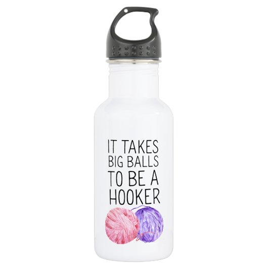 Funny Crochet Yarn Joke Waterfles (Voorkant)