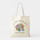 Funny Crocheting, gepersonaliseerd Tote Bag (Achterkant)