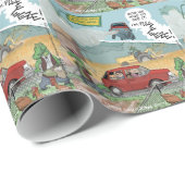 Funny Crocodile Boerderij Cadeaupapier (Rol Hoek)