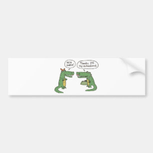 Funny Crocodile Bumpersticker