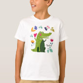Funny Crocodile Custom Name T-shirt (Voorkant)