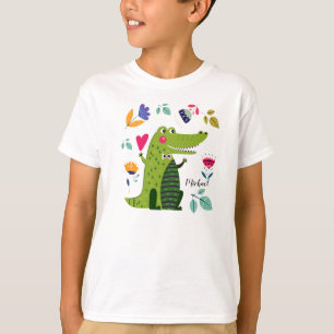 Funny Crocodile Custom Name T-shirt