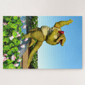 Funny Crocodile Drinking Champagne Legpuzzel (Horizontaal)
