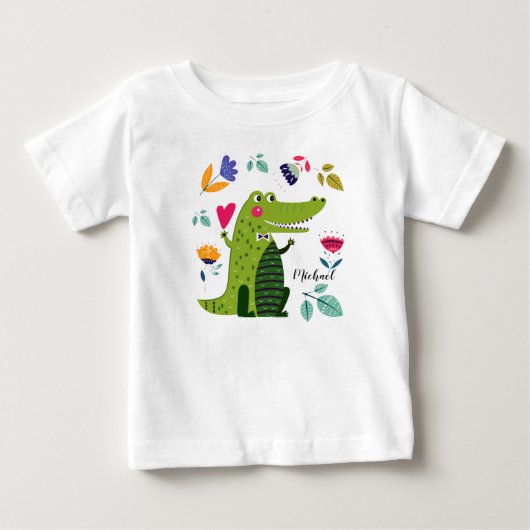 Funny Crocodile Gift Baby T-Shirts (Voorkant)