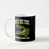 Funny Crocodile Let's Eat Commas Saves Lives Gramm Koffiemok (Links)