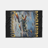 Funny Crocodile Meme Bombardiro Crocodilo Funny Br Fleece Deken (Voorkant (Horizontaal))