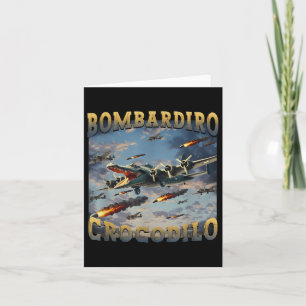 Funny Crocodile Meme Bombardiro Crocodilo Funny Br Kaart