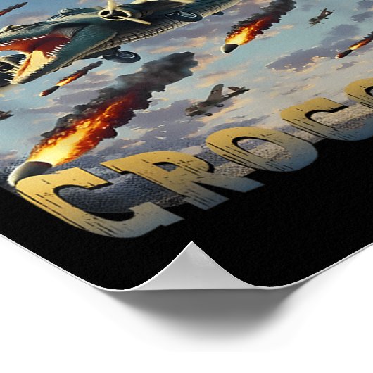 Funny Crocodile Meme Bombardiro Crocodilo Funny Br Poster (Hoek)