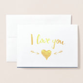 Funny Crocodile Valentijnsdag Real Foil Cards Folie Kaarten (Voorkant met envelop)