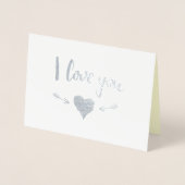 Funny Crocodile Valentijnsdag Real Folie Cards Kaarten (Voorkant)