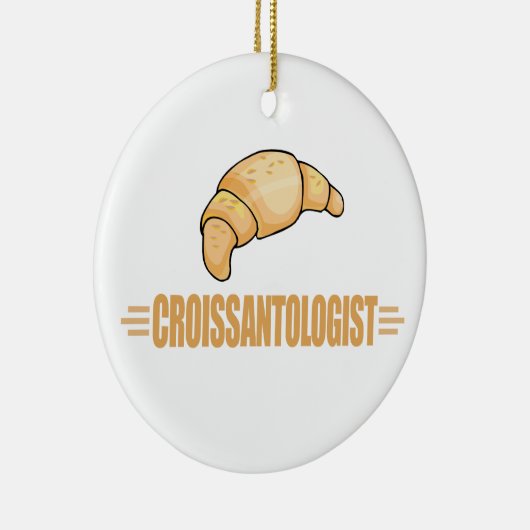 Funny Croissant Keramisch Ornament (Rechts)