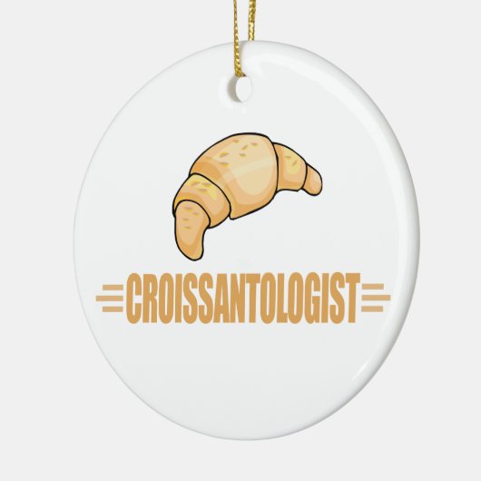 Funny Croissant Keramisch Ornament (Links)