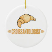 Funny Croissant Keramisch Ornament (Achterkant)