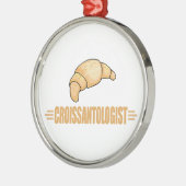 Funny Croissant Metalen Ornament (Links)