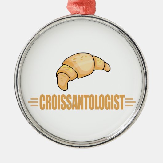 Funny Croissant Metalen Ornament (Voorkant)