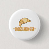 Funny Croissant Ronde Button 3,2 Cm (Voorkant)