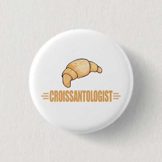 Funny Croissant Ronde Button 3,2 Cm (Voorkant)