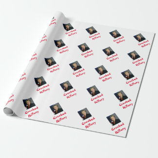 Funny Crooked Hillary Wrapping Paper Cadeaupapier