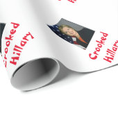 Funny Crooked Hillary Wrapping Paper Cadeaupapier (Rol Hoek)