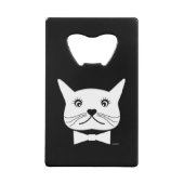 Funny cross-ayed Male Cat, Cool Creditkaart Flessenopener (Voorkant)