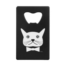 Funny cross-ayed Male Cat, Cool Creditkaart Flessenopener