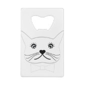 Funny cross-ayed Male Cat, Cool Creditkaart Flessenopener (Achterkant)