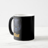 Funny Cross Cat zegt nee Magische Mok (Voorkant links)