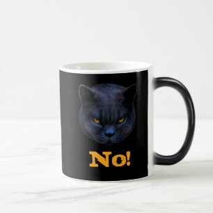 Funny Cross Cat zegt nee Magische Mok
