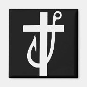 Funny Cross Christian - Jesus Made Me A Fisherman  Magneet (Voorkant)