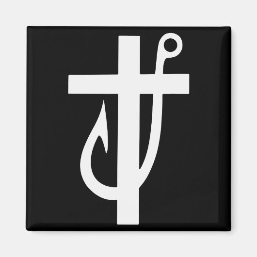 Funny Cross Christian - Jesus Made Me A Fisherman  Magneet (Voorkant)