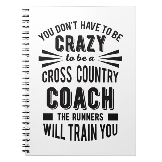 Funny Cross Country Coach Crazy Notitieboek (Voorkant)