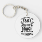 Funny Cross Country Coach Crazy Sleutelhanger (Voorkant)