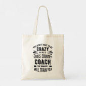 Funny Cross Country Coach Crazy Tote Bag (Achterkant)