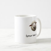 Funny Cross-Eyed Sheep Mug with Custom Text – Cute Koffiemok (Voorkant rechts)