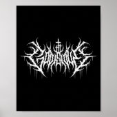 Funny Cross Jesus God Is Love Death Metal Design  Poster (Voorkant)