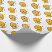 Funny cross-stitch cartoon Lion Cadeaupapier (Hoek)
