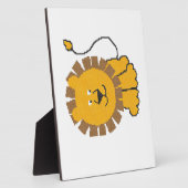 Funny cross-stitch cartoon Lion Fotoplaat (Zijkant)