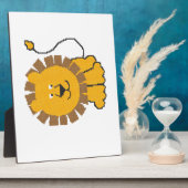 Funny cross-stitch cartoon Lion Fotoplaat (Zijkant)