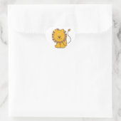 Funny cross-stitch cartoon Lion Hart Sticker (Tas)