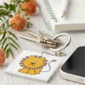 Funny cross-stitch cartoon Lion Sleutelhanger (Voorkant Rechts)