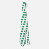 Funny cross-stitch groene olifant stropdas (Voorkant)