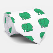 Funny cross-stitch groene olifant stropdas (Opgerold)
