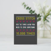 Funny Cross Stitch Humor Craeth Needlepoint mama Briefkaart (Staand voorkant)