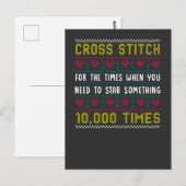 Funny Cross Stitch Humor Craeth Needlepoint mama Briefkaart (Voorkant / Achterkant)